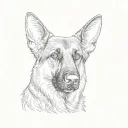 a german shepherd dog tattoo design idea