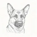a german shepherd dog tattoo design idea
