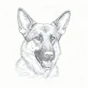 a german shepherd dog tattoo design idea