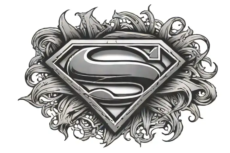 Superman logo wrapped tattoo design idea