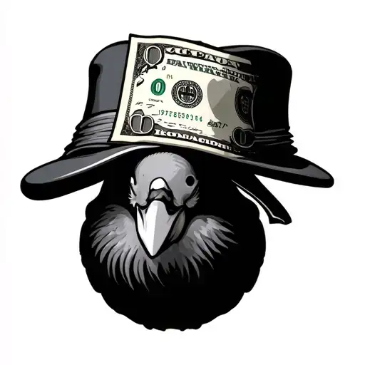 Rico Mac Pato with dollars bills tattoo design idea