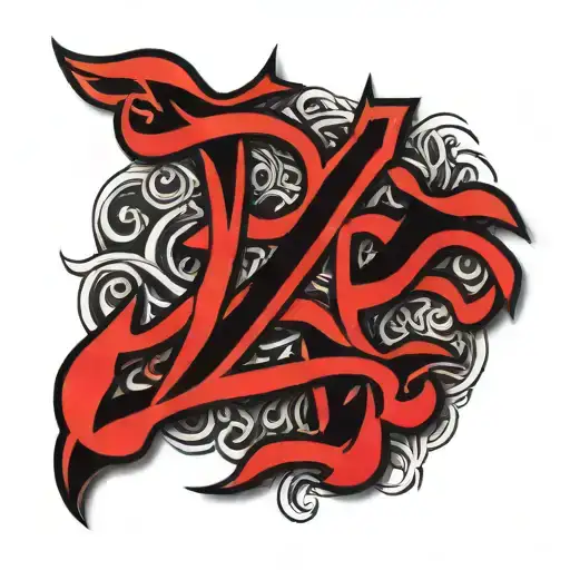 red kanji love symbol tattoo design idea