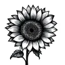 Sunflower represent wife tattoo design idea