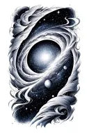 andromeda galaxy tattoo design idea