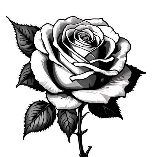 rose sitting ontop 10mm socket tehnical drawing tattoo design idea