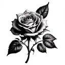 rose sitting ontop 10mm socket tehnical drawing tattoo design idea