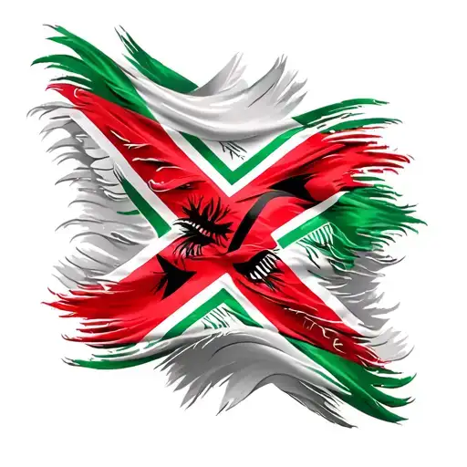 Nigerian Tribal Tattoo and incorporate Trinidad and Tobago Flag tattoo design idea