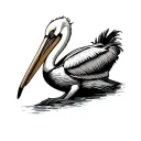 Pelican tattoo design idea