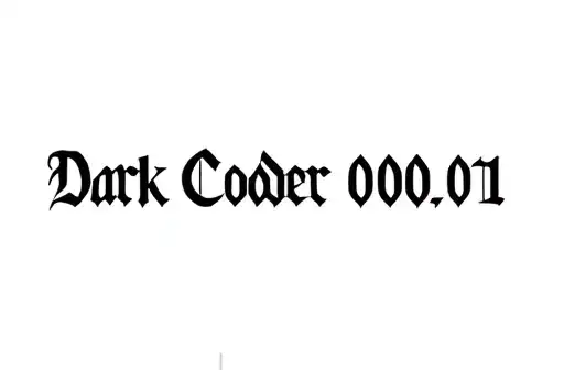 "Dark Coder 00:01" tattoo design idea