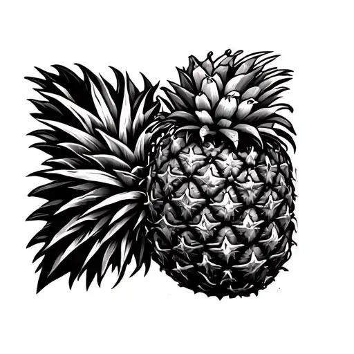 Pineapple tattoo design idea