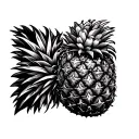 Pineapple tattoo design idea