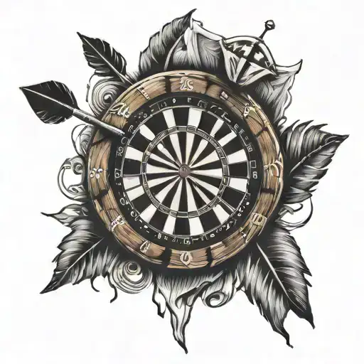 Dart board design tattoo design idea