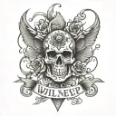 I will never give up tattoo design idea