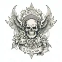 I will never give up tattoo design idea