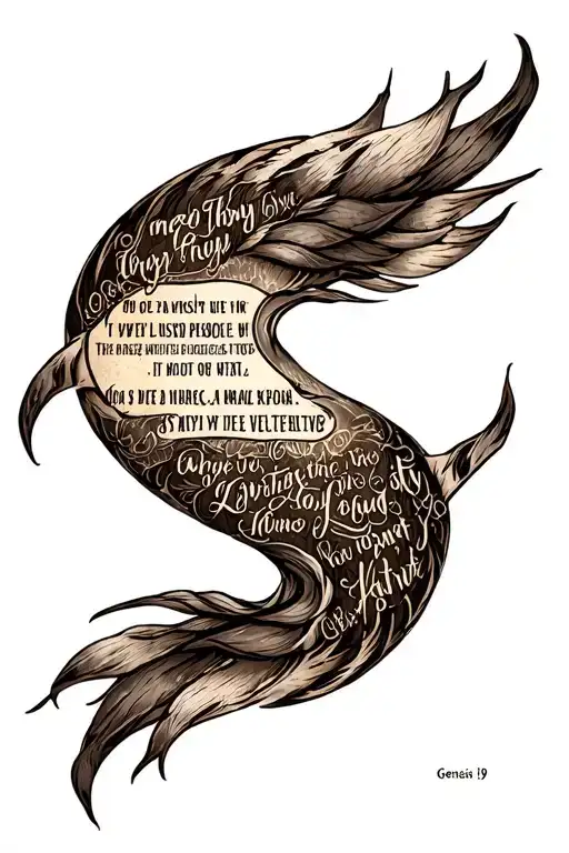 scripture verse genesis 3:19 tattoo design idea