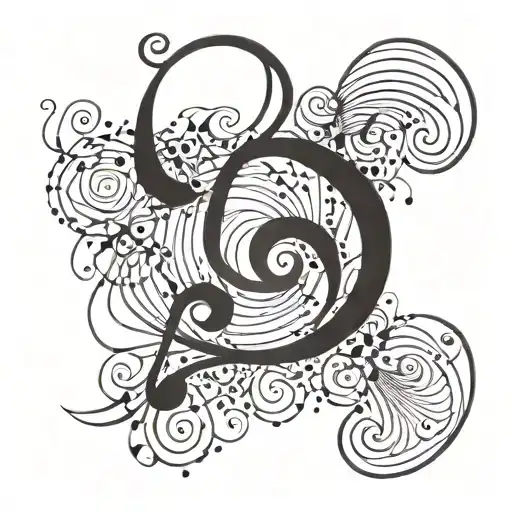 bass clef tattoo design idea