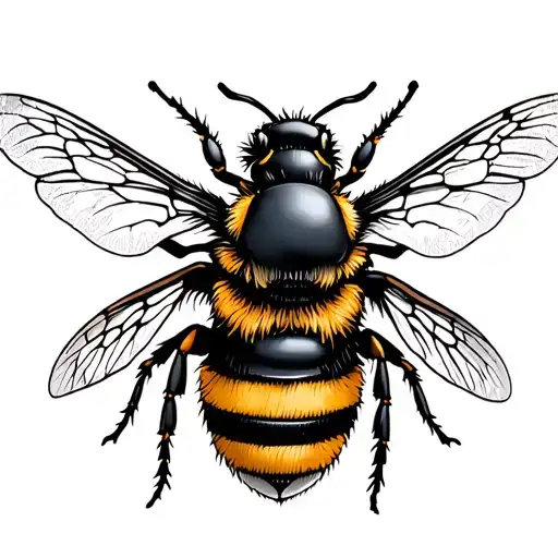 Fine Line Bee tattoo design idea