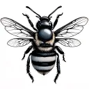 Fine Line Bee tattoo design idea