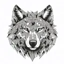 wolf head tattoo design idea