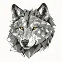 wolf head tattoo design idea