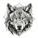 wolf head tattoo design idea