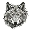 wolf head tattoo design idea