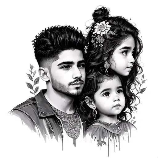 I want to incorporate my kids names or first letters, Zayn Maliya and Kaiya. I have Serbian heritage, born in Belgrade a tattoo design idea