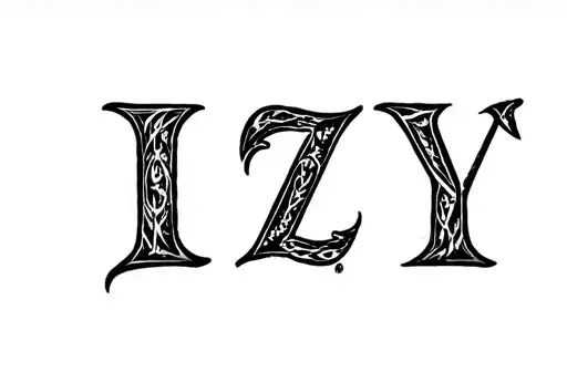 "IZZY" tattoo design idea
