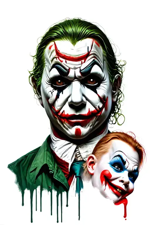 Freddy Kruger,michael myers,Jason,chucky,joker faces tattoo design idea