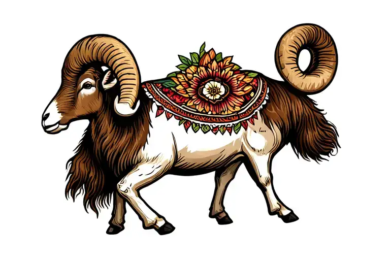 bighorn sheep tattoo design idea