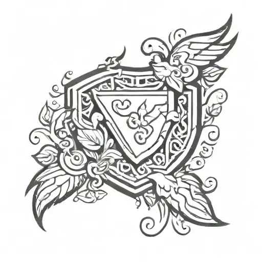 Incorporate symbols of friendship, like a handshake or intertwined hands, into a shield design tattoo design idea
