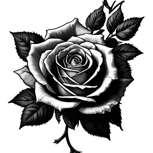 sniper rose surrounded tattoo design idea