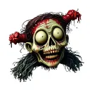 zombie voodoo doll tattoo design idea