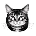 cat crayon writing poetry tattoo design idea