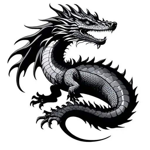 reptile dragon tattoo tattoo design idea