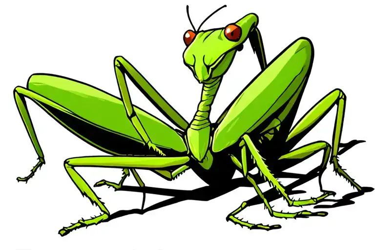 Praying Mantis tattoo design idea
