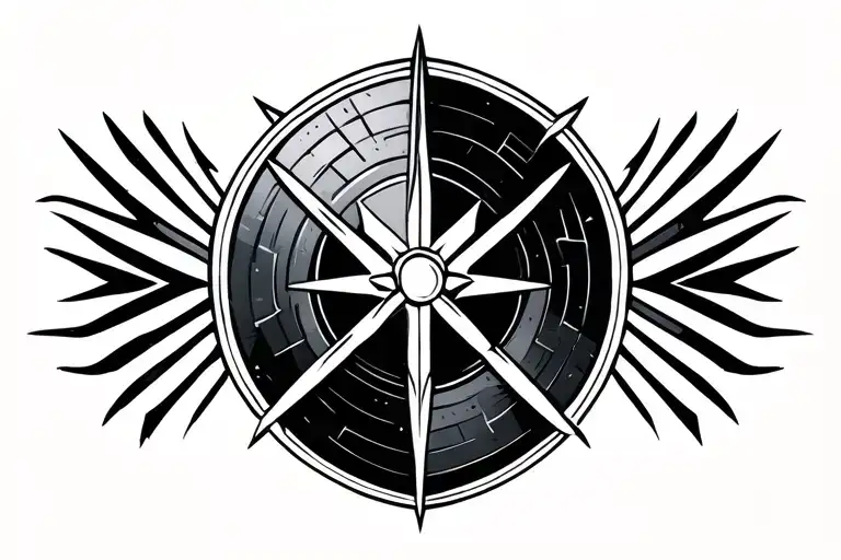 Spartan shield tattoo design idea