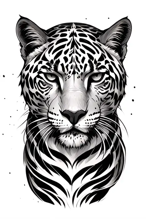 Labyrinth of the Ambre hopard, an Pierre who come out of the arm tattoo design idea