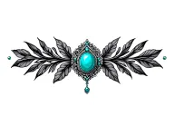 turqoise indian jewelry tattoo design idea