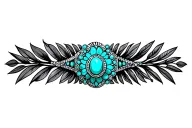 turqoise indian jewelry tattoo design idea