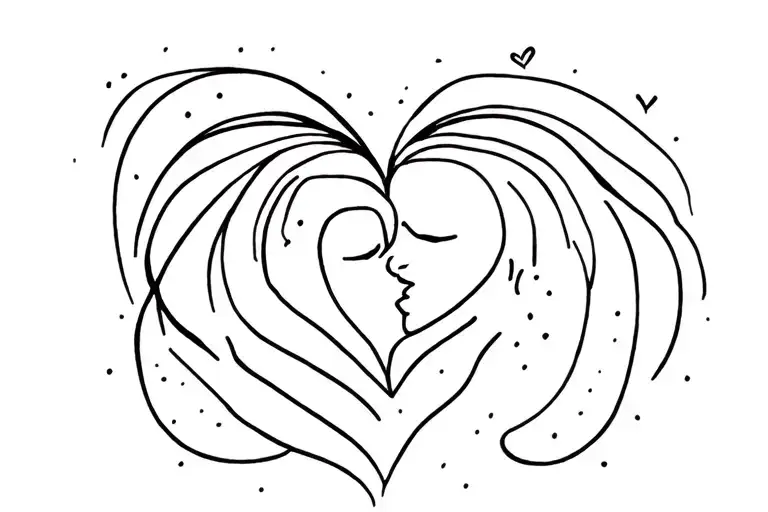 self love healing fine line drawing tattoo design idea