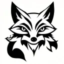 "Fox Box" product logo tattoo design idea