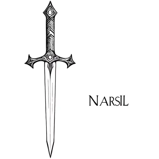 narsil sword tattoo design idea