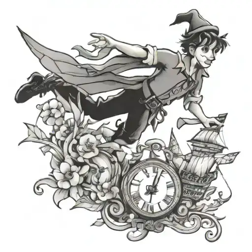 Peter pan BEDFORD + FOF tattoo design idea