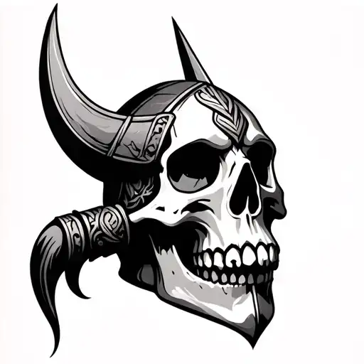 Viking Skull tattoo design idea