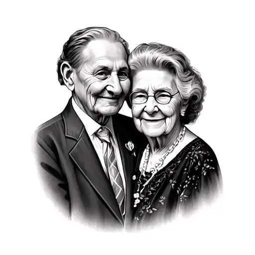 Memorial Grandparents tattoo design idea