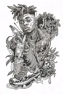 juice wrld tattoo design idea