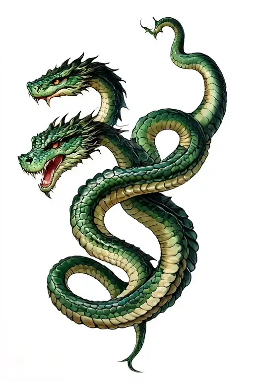 world serpent jormungandr writhing tattoo design idea