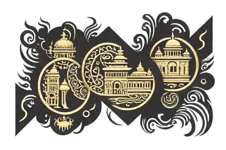 punjab mom dad loin watch golden temple tattoo design idea