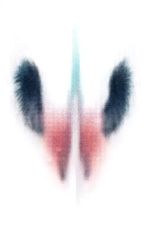 angel wings behind a sword, roses tattoo design idea